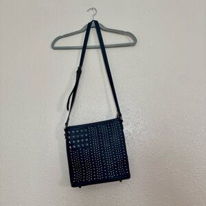 American Bling Y2K Navy Star Studded Crossbody Bag